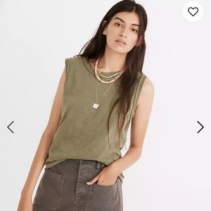 Madewell olive green tank